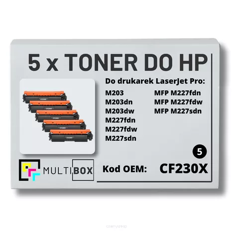 Toner do HP CF230X 30X M203 M227 5-pak zamiennik Multibox