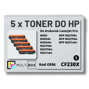 Toner do HP CF230X 30X M203 M227 5-pak zamiennik Multibox
