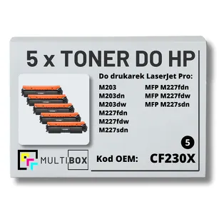 5-PAK Multibox Toner do HP CF230X 30X M203 M227 zamiennik