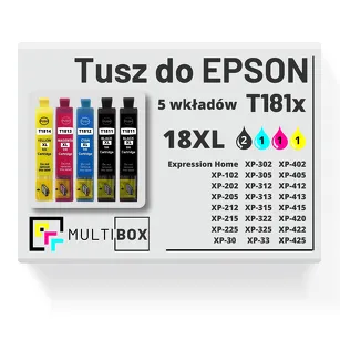 5-PAK Multibox Tusz do EPSON 18XL T1811 T1812 T1813 T1814 cyan / magenta / yellow / black zamiennik