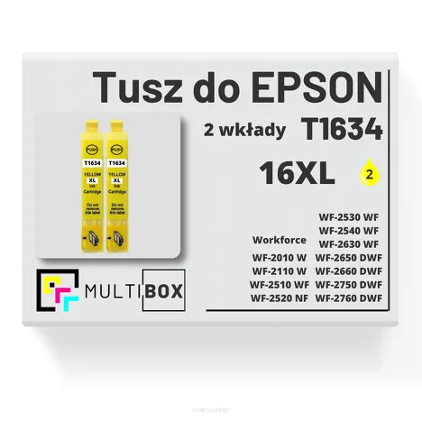 2-PAK Multibox Tusz do EPSON 16XL T1634 C13T16344010 yellow zamiennik