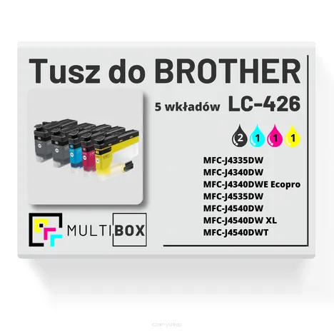 5-PAK Multibox Tusz do BROTHER LC426 cyan / magenta / yellow / black zamiennik
