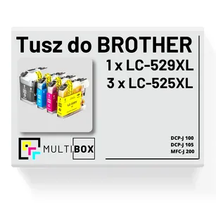 4-PAK Multibox Tusz do BROTHER LC529XL LC525XL