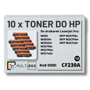 10-PAK Multibox Toner do HP CF230A 30A M203 M227 zamiennik