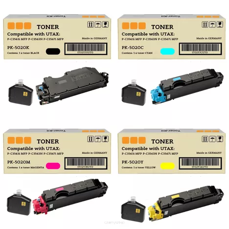 4 x Toner do UTAX PK5020 CMYK zamiennik 7.0K/3x5.0K