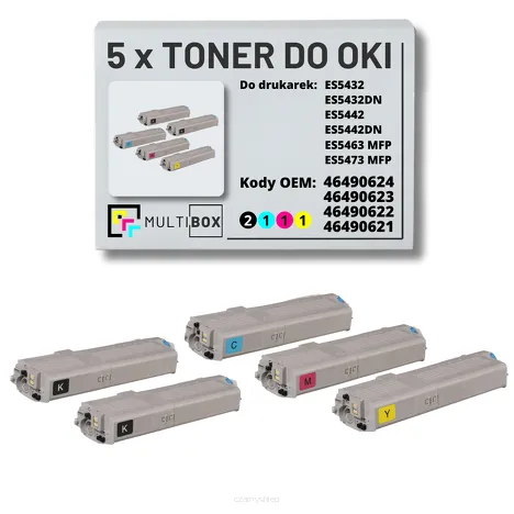 5-PAK Multibox Toner do OKI ES5432 ES5463 black/cyan/magenta/yellow zamiennik