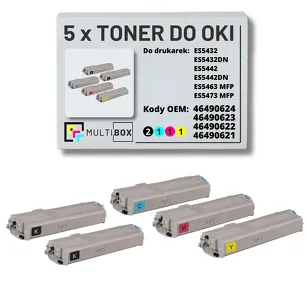 5-PAK Multibox Toner do OKI ES5432 ES5463 black/cyan/magenta/yellow zamiennik