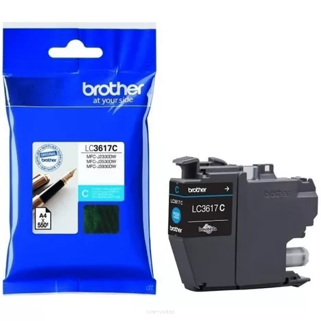 BROTHER tusz LC3617C oryginalny cyan 550 stron