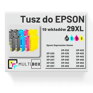 Tusz do EPSON 29XL T2991 T2992 T2993 T2994 10-pak cyan / magenta / yellow / black zamiennik Multibox