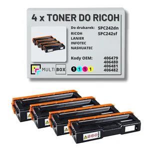 4-PAK Multibox toner do RICOH SPC242 406479 406480 406481 406482 zamiennik