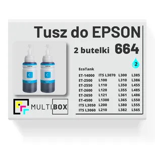 Tusz do EPSON 664 T6642 C13T66424A 2-pak cyan zamiennik Multibox