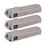 3-PAK Multibox Toner do OKI C532 MC563 46490404 black zamiennik - 3