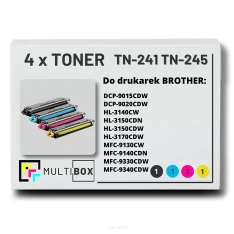 Toner do BROTHER TN241 TN245 4-pak CMYK Multibox zamiennik