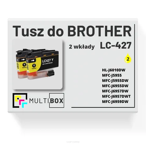 2-PAK Multibox Tusz do BROTHER LC427Y yellow zamiennik