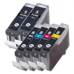 6-PAK Multibox tusz do CANON PGI5 CLI8 black pigment / black / cyan / magenta / yellow zamiennik - 2