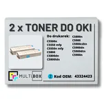 2-PAK Multibox Toner do OKI C5800 C5900 43324423 cyan zamiennik - 2
