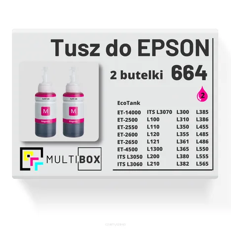 2-PAK Multibox Tusz do EPSON 664 T6643 C13T66434A magenta zamiennik
