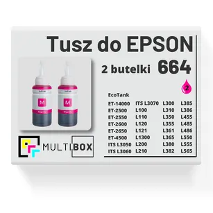 Tusz do EPSON 664 T6643 C13T66434A 2-pak magenta zamiennik Multibox