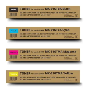 4-PAK Zamiennik Toner do Sharp MX31GTBA MX31GTCA MX31GTMA MX31GTYA CMYK