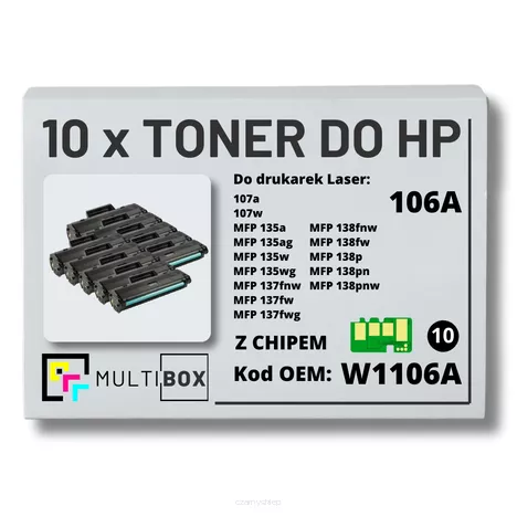 Toner do HP W1106A Laser 106A 107a 135a 137wg 138fw 10-pak zamiennik Multibox