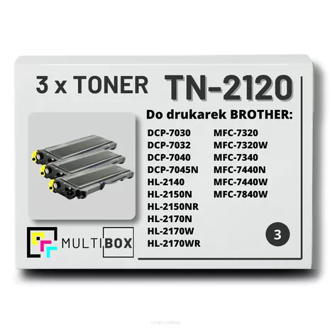 Toner do BROTHER TN2120 3-pak Multibox zamiennik
