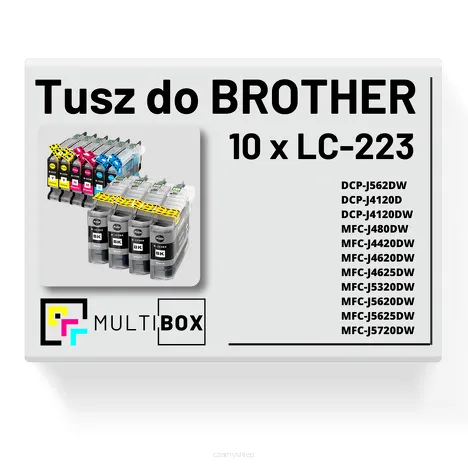 10-PAK Multibox Tusz do BROTHER LC223
