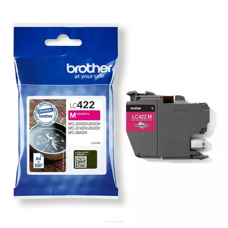 BROTHER tusz LC422M oryginalny magenta 550 stron