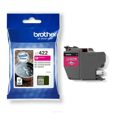 BROTHER tusz LC422M oryginalny magenta 550 stron