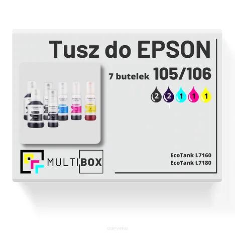7-PAK Multibox Tusz do EPSON 105 106 T00Q1 T00R1 T00R2 T00R3 T00R4 cyan / magenta / yellow / black / photo black zamiennik
