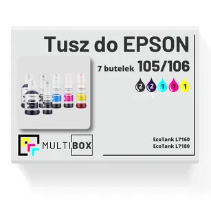 Tusz do EPSON 105 106 T00Q1 T00R1 T00R2 T00R3 T00R4 7-pak cyan / magenta / yellow / black / photo black zamiennik Multibox