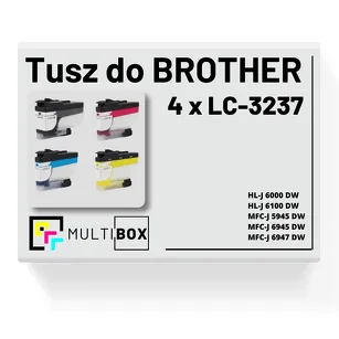 4-PAK Multibox Tusz do BROTHER LC3237