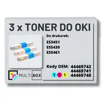 3-PAK Multibox Toner do OKI ES3451 ES5430 ES5461 cyan/magenta/yellow zamiennik - 2