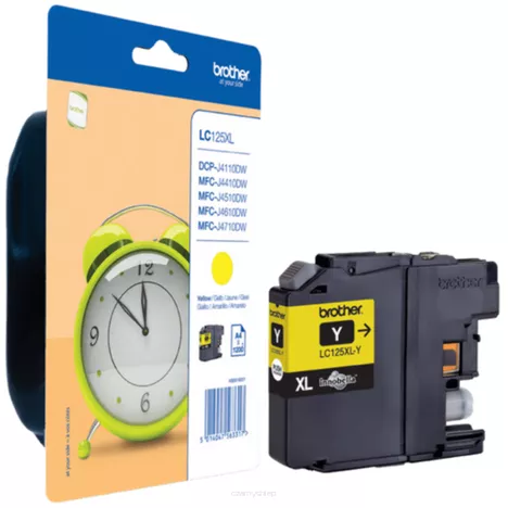 BROTHER tusz LC125XLY oryginalny yellow 1200 stron