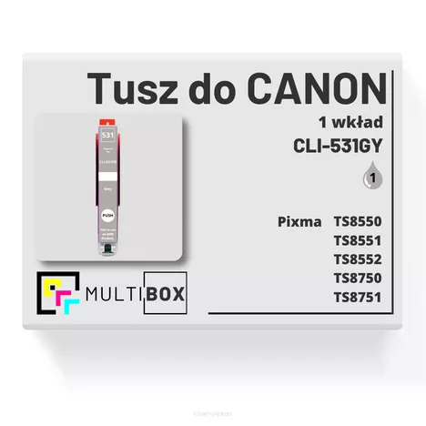 Tusz do CANON CLI531GY grey zamiennik Multibox