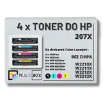 4-PAK Multibox Toner do HP 207X CMYK W2210X W2211X W2212X W2213X zamiennik BEZ CHIPA - 2