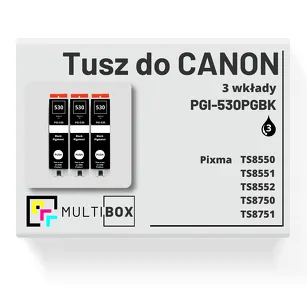 3-PAK Multibox Tusz do CANON PGI530PGBK black zamiennik