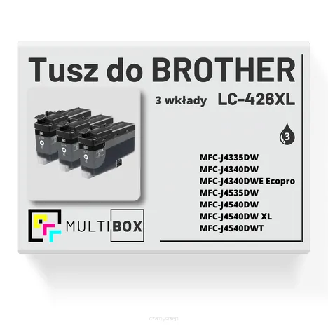 3-PAK Multibox Tusz do BROTHER LC426XLBK black zamiennik