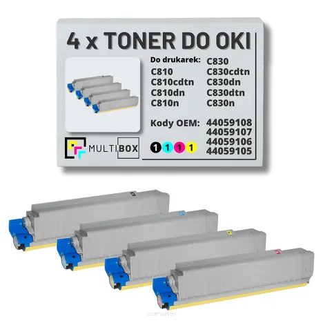 4-PAK Multibox Toner do OKI C810 C830 black/cyan/magenta/yellow zamiennik