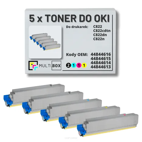 5-PAK Multibox Toner do OKI C822 black/cyan/magenta/yellow zamiennik