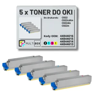 5-PAK Multibox Toner do OKI C822 black/cyan/magenta/yellow zamiennik