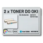 2-PAK Multibox Toner do OKI ES7411 44318619 cyan zamiennik - 2