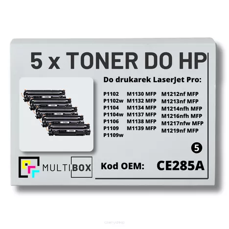 Toner do HP CE285A 85A P1102 M1132 5-pak Zamiennik Multibox