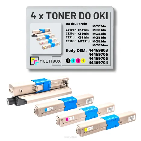 4-PAK Multibox Toner do OKI C310 MC362 MC562 black/cyan/magenta/yellow zamiennik