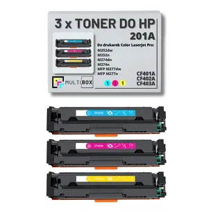 3-PAK Multibox Toner do HP 201A CMY CF401A CF402A CF403A zamiennik