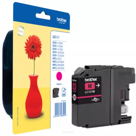 BROTHER tusz LC121M oryginalny magenta 300 stron