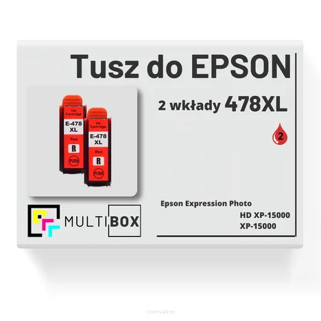 2-PAK Multibox Tusz do EPSON 478XL T04F5 C13T04F54010 red zamiennik