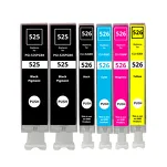 6-PAK Multibox tusz do CANON PGI525 CLI526 black pigment / black / cyan / magenta / yellow zamiennik - 2