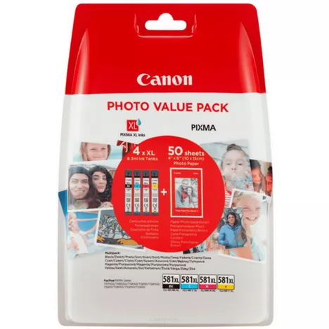 Canon oryginalny tusz CLI581 XL 2052C004 black / cyan / magenta / yellow 4-pak