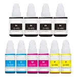 10-PAK Multibox Tusz do CANON GI490 black / cyan / magenta / yellow zamiennik - 3