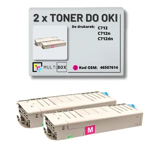 2-PAK Multibox Toner do OKI C712 46507614 magenta zamiennik